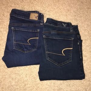 American Eagle dark wash skinny jegging jeans